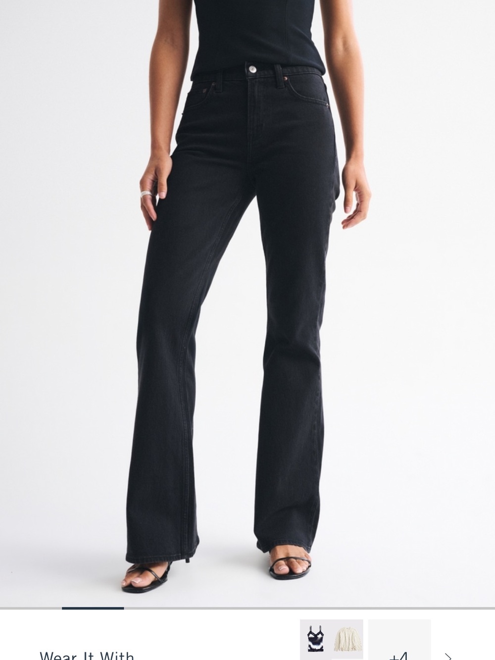 Abercrombie & Fitch Black Flare Jeans - Women
